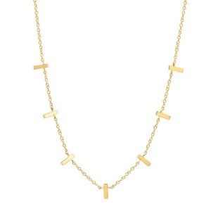 Sachi 14k gold crossbar necklace - new in box